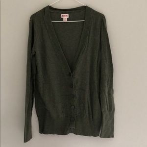 Olive green cardigan